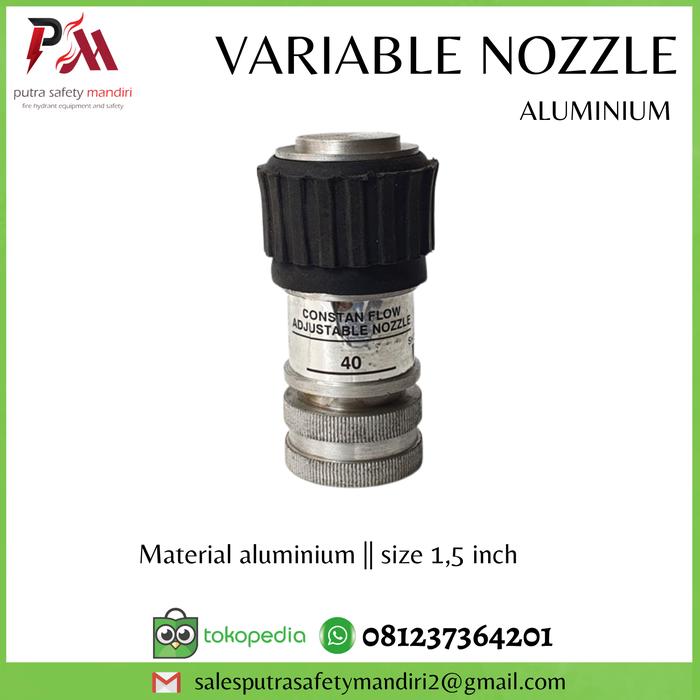 Gambar VARIABLE NOZZLE SPRAY PEMANCAR SELANG PEMADAM ALUMINIUM 1.5 2 2.5 INCH - 1,5 inch dari Putra safety mandiri 2 Kota Administrasi Jakarta Utara Tokopedia