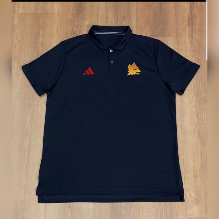 Gambar polo shirt as roma 23/24 - Hitam, S dari Galery fifa undefined Tokopedia