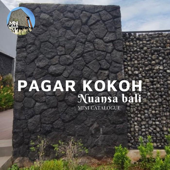Jual Batu Alam Candi Hitam random - nuansa Bali - Kab. Bekasi