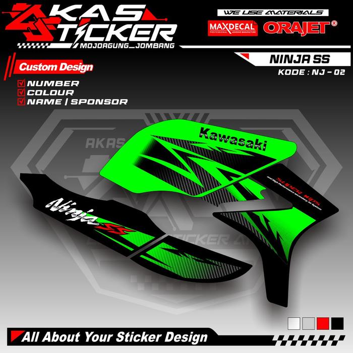 Gambar Striping Variasi NINJA SS Transparan Hologram PNP Tangki Kode NJ02 - TANGKI HIJAU, TRANSPARAN dari Akas Sticker undefined Tokopedia