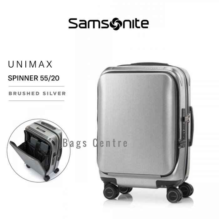 Gambar Samsonite UNIMAX Koper Pocket Laptop Cabin 20 Inch - Brush Silver - Brush Silver dari Bags Centre undefined Tokopedia