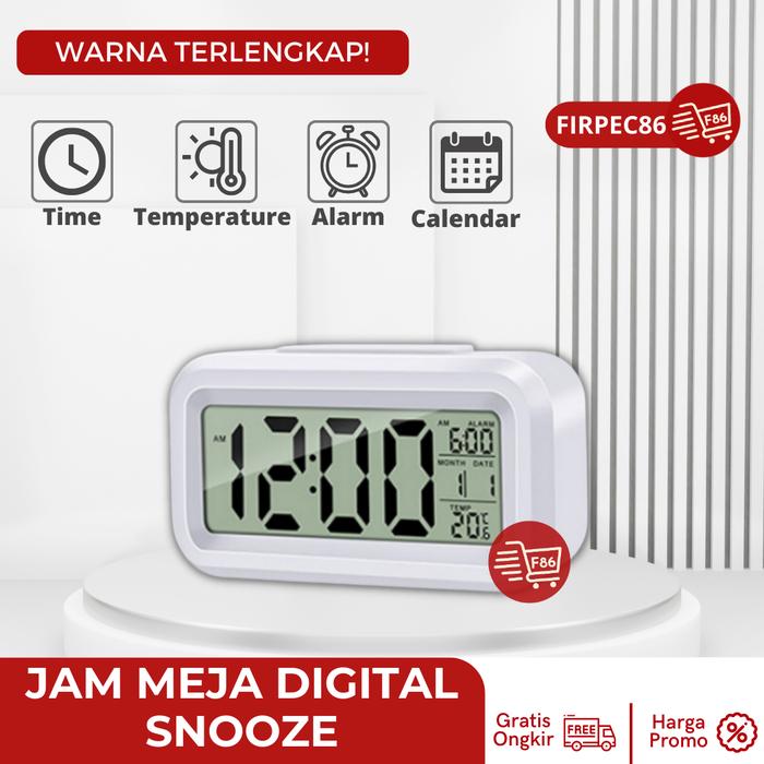 Gambar Jam Meja Pintar / Jam Weker Digital Desktop Smart Clock Sensor Suhu - Putih, MINI dari FIRPEC86 undefined Tokopedia