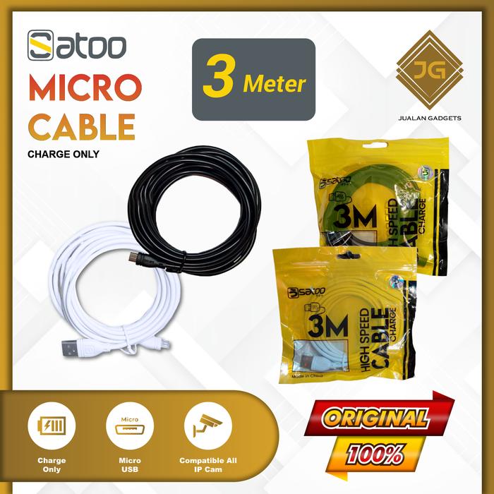 Gambar Kabel DataMicro USB 5 Meter for IP Camera - All USB Devices - 3 METER, Hitam dari Tekno Mall ID undefined Tokopedia