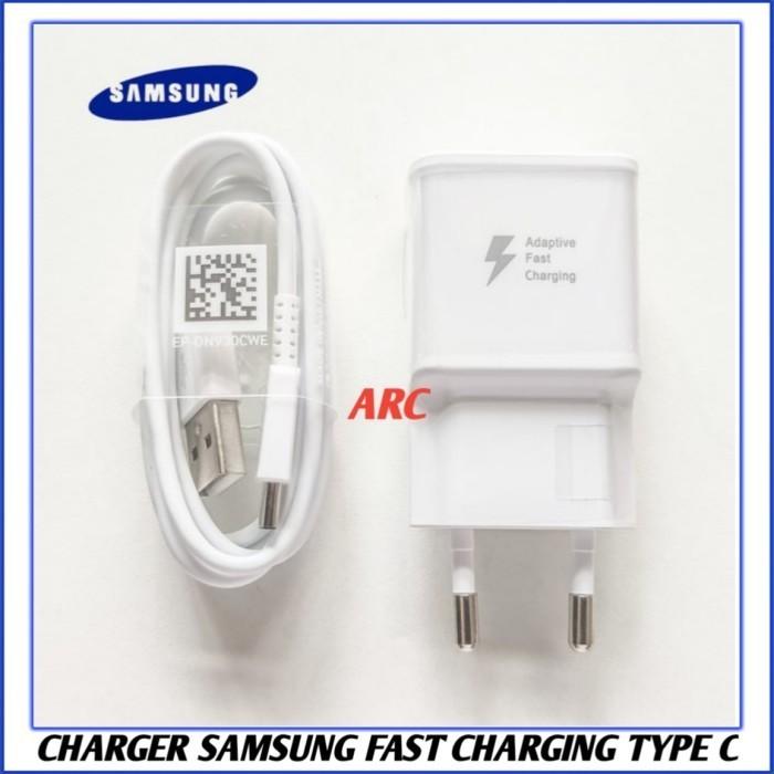 Charger Fast Charging Samsung Galaxy S10 Plus Original 100% USB Type C  Hitam