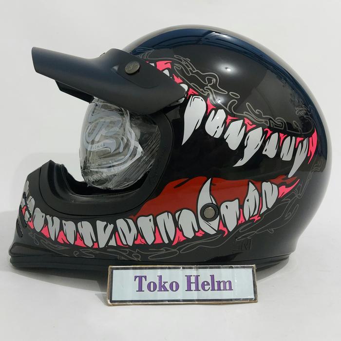 Gambar Jp signature motif venom black - VENOM black LB, XL dari Toko Helm Jakarta undefined Tokopedia