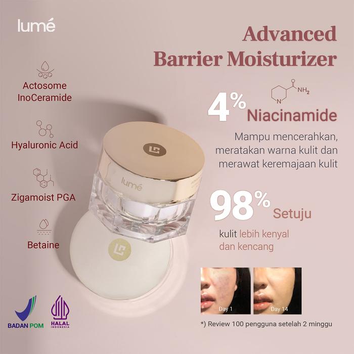 Gambar LUME Advanced Barrier Moisturizer Merawat Memutihkan Wajah Ori BPOM - 30 gr dari Lume Store_NEW undefined Tokopedia