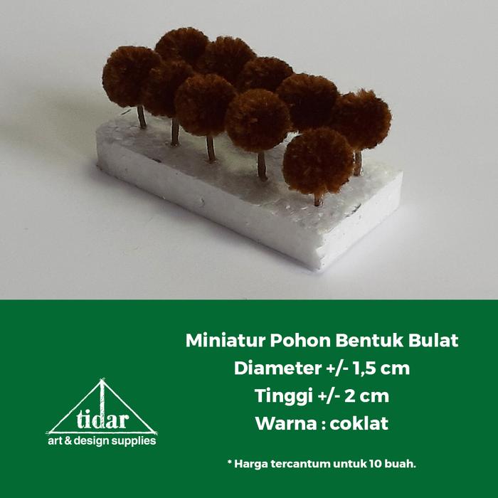 Gambar Miniatur Maket Pohon Bulat #1 - Putih dari Tidar Art & Design Supplies undefined 3 Tokopedia