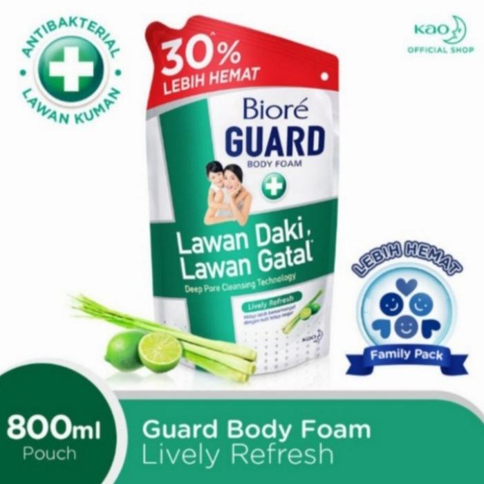 Gambar biore guard sabun mandi cair 800ml 800 ml body foam refill refil - 800ml dari cyn&uya undefined Tokopedia