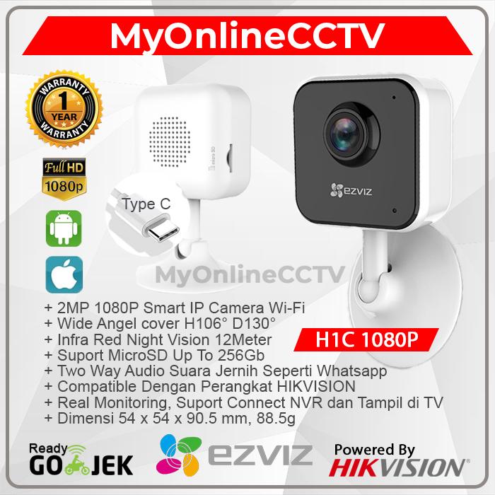 Gambar EZVIZ C1HC H1C 2MP IP Cam wireless Paket Camera CCTV Wifi By Hikvision - H1C, TANPA SDCAR dari MyOnlineCCTV undefined Tokopedia