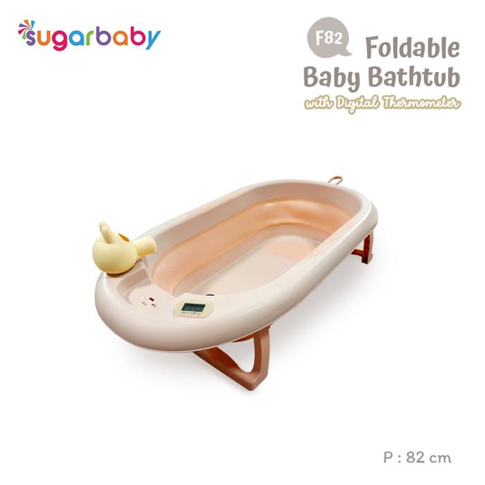 Jual Sugar Baby Foldable Baby Bathtub with Digital Thermometer F82