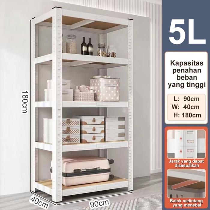 Jual Rak Besi Siku 5 Susun Tanpa Baut Serbaguna Botless Rack Stainless ...