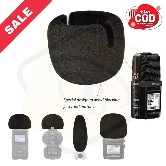 Gambar busa zoom h1n H2 h4n pro H8 pro handy recorder - sponge foam Pelindung mikrofon dari OriBest_NEW undefined Tokopedia