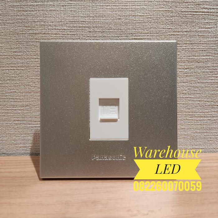Gambar Modul Data Lan UTP RJ45 Module Cat6 + Frame Panasonic Style - SILVER dari Warehouse LED undefined Tokopedia