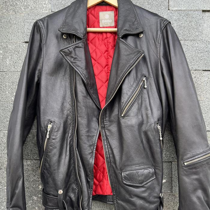 junhashimoto ちっさ leather jacket y2k grunge