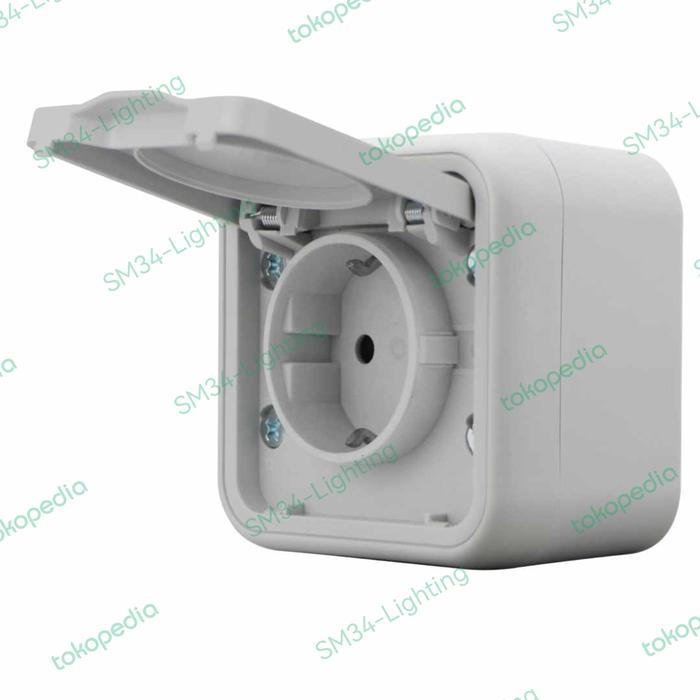 Gambar Saklar Outbow Grey Outdoor IP55 StopKontak Waterproof Architech - STOP KONTAK dari SM34.LIGHTING undefined Tokopedia
