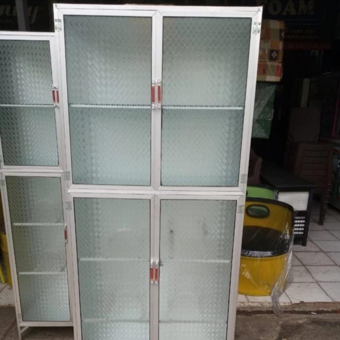 Gambar rak piring full kaca lemari piring full kaca - pintu 3 dari doa ibu furniture_NEW undefined 2 Tokopedia