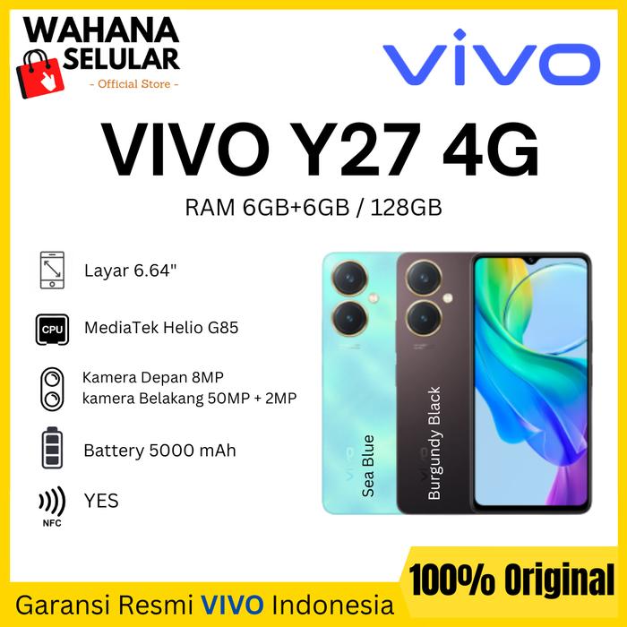 Gambar VIVO Y27 4G 6/128 GB - Garansi Resmi - FS Black dari WAHANA SELULAR undefined Tokopedia