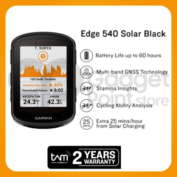 Gambar Garmin Edge 540 | Edge 540 Bundle | Edge 540 Solar - Garansi Resmi TAM - Edge 540 Solar dari Gadget Point Store indonesia undefined Tokopedia