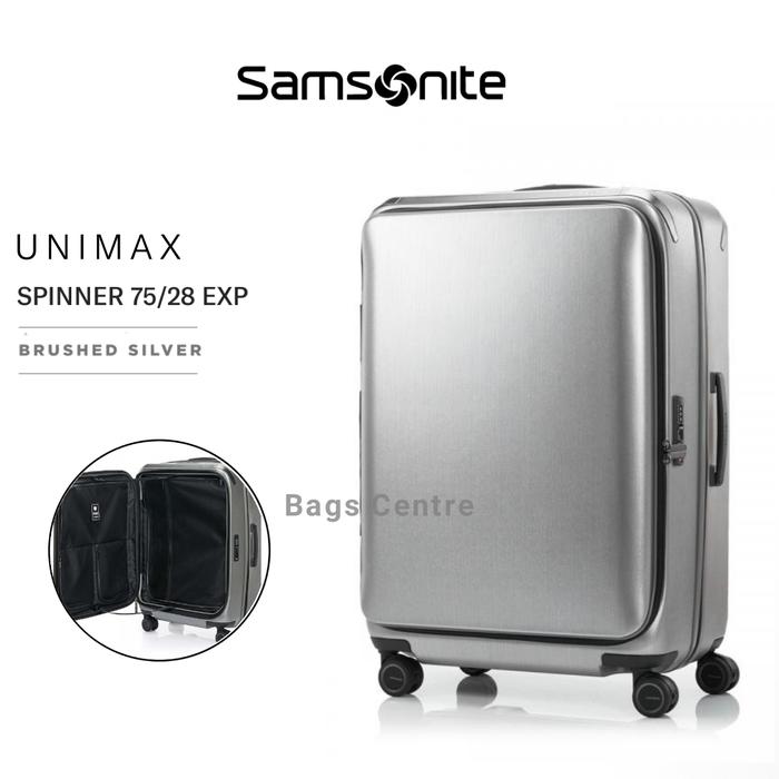 Gambar Samsonite UNIMAX 28 Inch Koper Bukaan Depan Large - Brush black - Brush Silver dari Bags Centre undefined Tokopedia