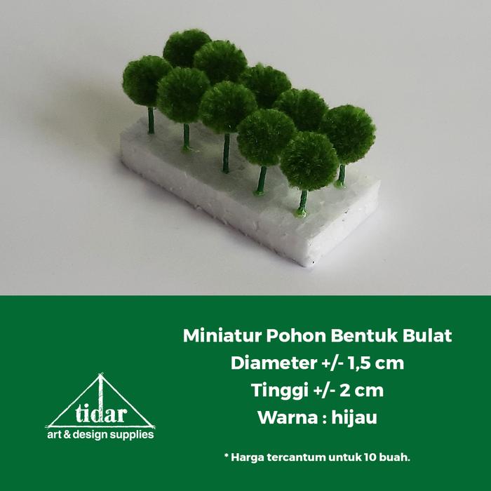 Gambar Miniatur Maket Pohon Bulat #1 - Putih dari Tidar Art & Design Supplies undefined 4 Tokopedia