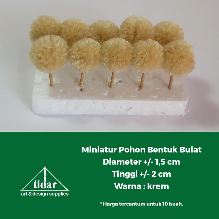 Gambar Miniatur Maket Pohon Bulat #1 - Putih dari Tidar Art & Design Supplies undefined 5 Tokopedia