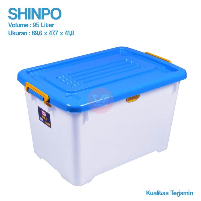 Gambar CONTAINER BOX PLASTIK KOTAK PENYIMPANAN CB 130LITER - shinpo 95 liter dari Visesa Grosir_NEW undefined Tokopedia