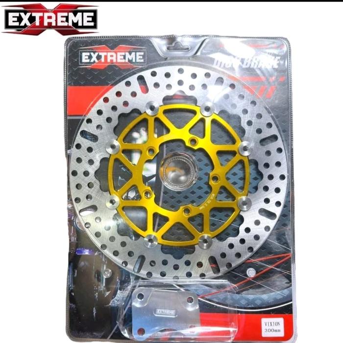 Gambar Piringan Depan Cakram Extreme 300mm Floating Cnc Model Psm Vixion - Gold dari Bastian.Racing undefined Tokopedia