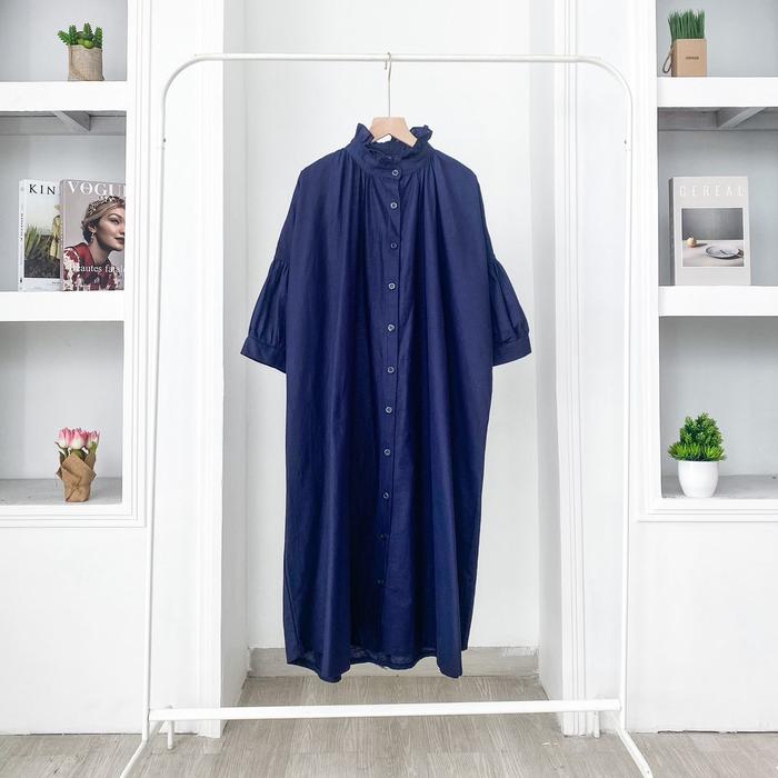 Gambar Midi dress jumbo wanita kekinian katun oversize bigsize - NAVY dari BAJU ATASAN MODERN undefined Tokopedia