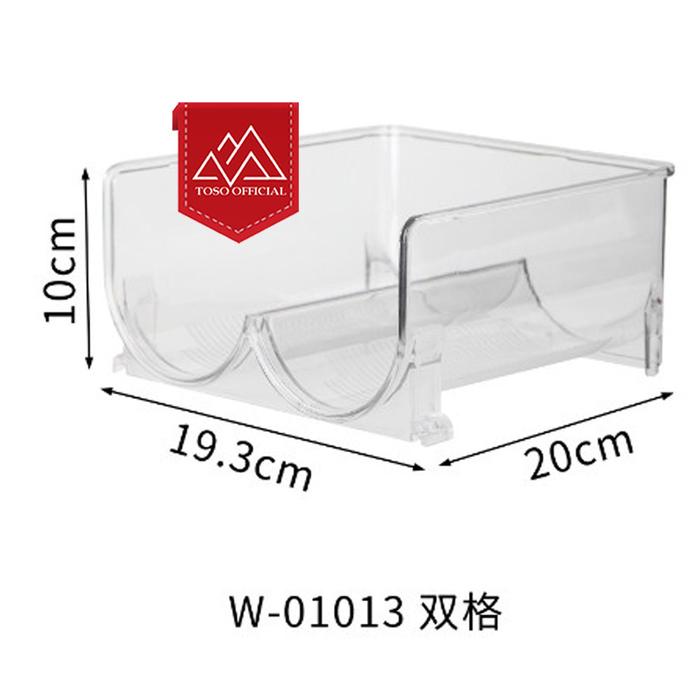 Gambar RAK ORGANIZER BOTOL MINUM KULKAS HOLDER RAK BOTOL ANGGUR BOTTLE RACK - 2 SLOT dari Toso Mart undefined Tokopedia