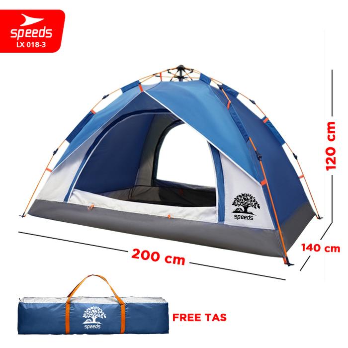 Gambar Tenda Kemah otomatis portable Type Pyramid Besar 018-07 - -3 HIJAU ABU dari Calary Toys undefined Tokopedia