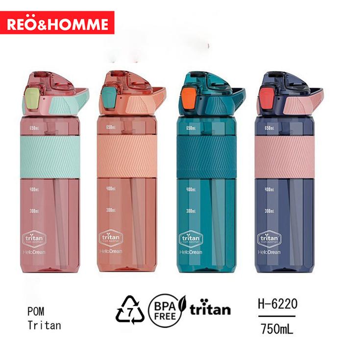 Gambar Botol Minum Plastik 750ml Reo&Homme H-6220 Karet Silikon Anti Slip - Pink dari Reo & Homme Living undefined Tokopedia