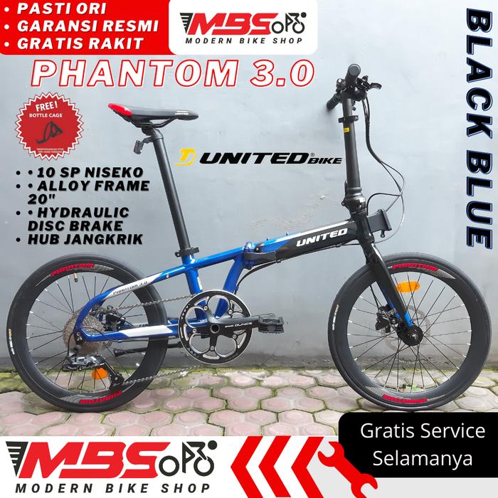 Gambar Sepeda Lipat united PHANTOM 3.0 20 inch ALLOY Terbaru - BLACK BLUE dari MODERN BIKE SHOP undefined Tokopedia