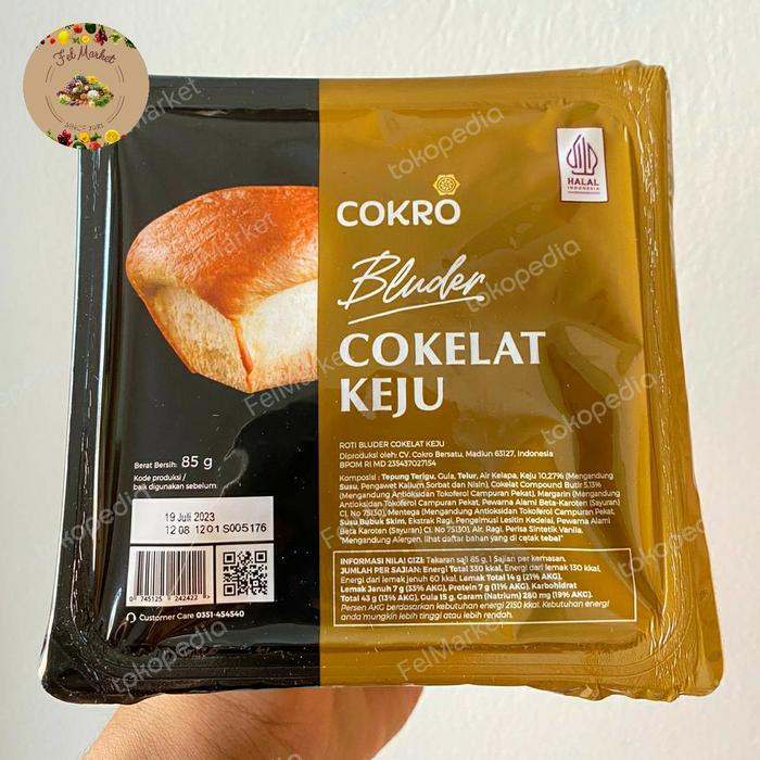 Jual Roti Bluder Cokro Coklat Keju | Roti cokro rasa coklat keju | pack ...