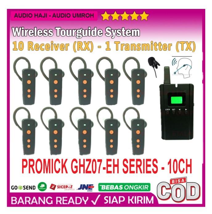 Gambar Earpiece 10CH Wireless Tour Guide and Interpreter System PROMICK GHZ07 dari AUVICOMM undefined Tokopedia