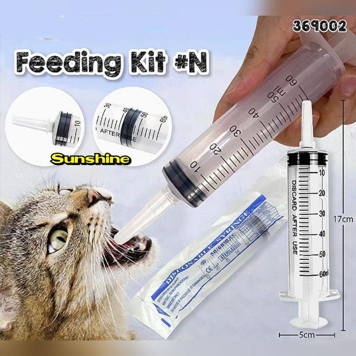 Gambar Suntikan Feeding Kit #N 60ml Tanpa Jarum Anjing Kucing - Syringe Spet dari Sunshine OLShop98 undefined Tokopedia