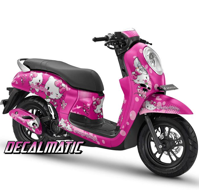 Gambar Decal Full Body + Stiker Dashboard  Scoopy 2012-2023 Hello Kitty 5 - Pink, 2012-2016 dari decalmatic_NEW undefined Tokopedia