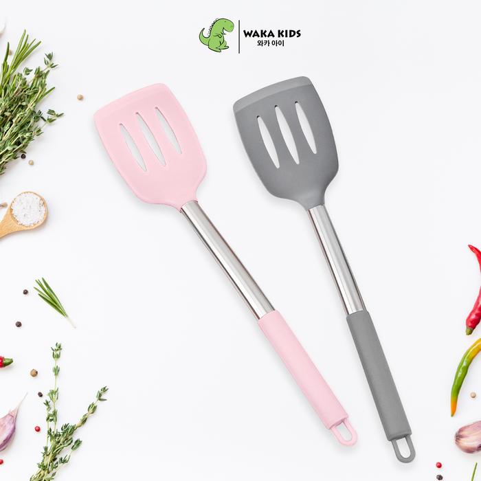 Gambar Spatula Sodet Sutil Centong Sayur Capitan Makanan Silicone Food Grade - Spatula Lubang, Merah dari Wakakids undefined Tokopedia