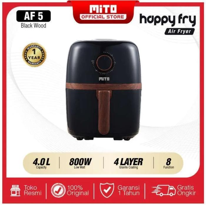 Gambar MITO Airfryer 4 L - AF5 Happy Fry Garansi Resmi AF 5 Air Fryer AF-5 - Hitam dari ExtraBelanja undefined Tokopedia
