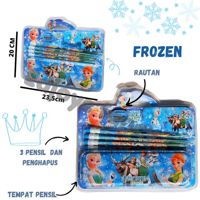 Gambar Paket alat tulis sekolah lengkap anak SD TK karakter6036 - Frozen dari EDJOYS undefined Tokopedia