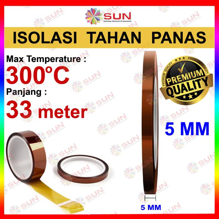 Gambar Lakban Solatip Selotip Isolasi Perekat Tahan Panas Heat Resistant Thermal Tape Self Adhesive 33 meter - 5mm x 33meter, Surabaya dari Sun Indonesia undefined Tokopedia