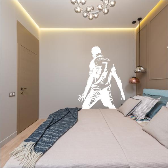 Gambar stiker oracal german Stiker Dinding Wall Sticker Cristiano Ronaldo - Putih, 40x60 cm dari Evifal_NEW undefined Tokopedia