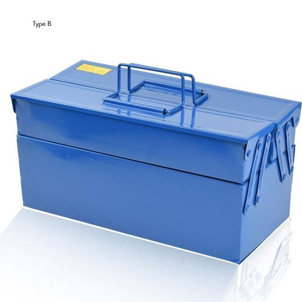 Gambar Toolbox 2 Susun Kuning Besi 34x17x17cm / Tool box Metal Case - biru dari tokojaya sukses undefined Tokopedia