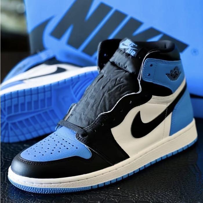 Jual Nike Air Jordan 1 High UNC Toe University Blue 100% Authentic 