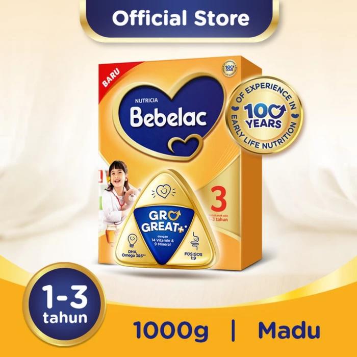 Gambar BEBELAC 3 Madu Susu Formula Pertumbuhan Anak Bubuk 1000gr 1000 gr 1kg dari STARTRIK ELEKTRONIK undefined Tokopedia