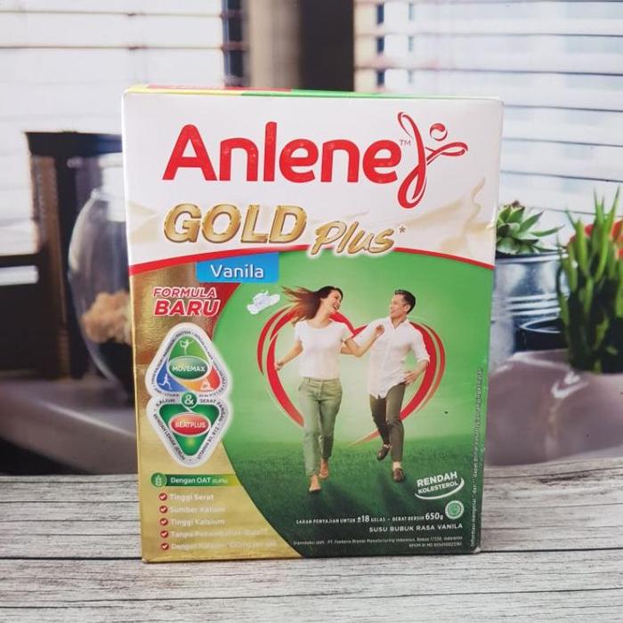 Gambar Anlene Gold Plus Formula Baru 650gr - Susu Tinggi Protein dan Rendah - RASA VANILA dari Yaslem undefined Tokopedia