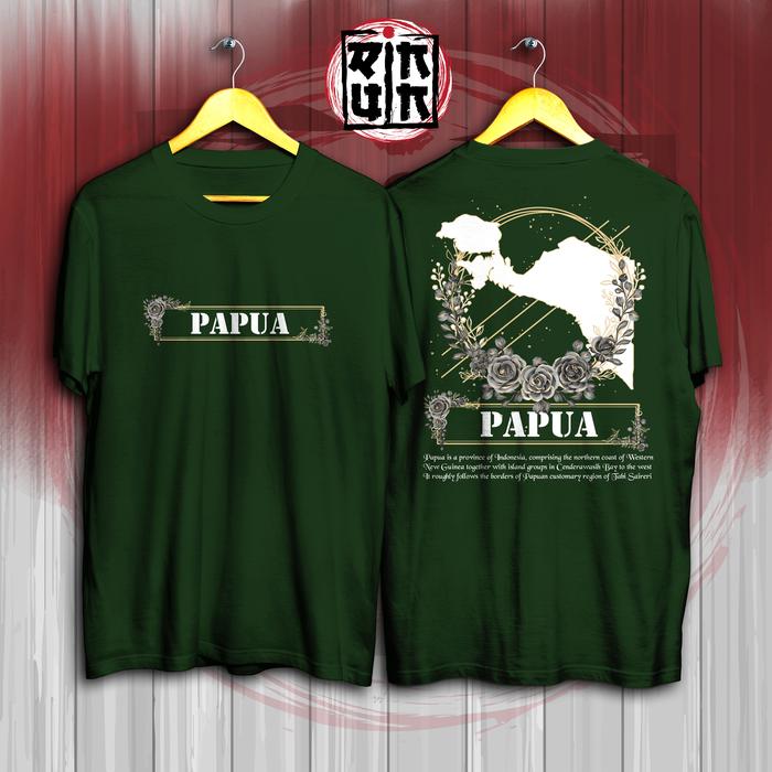 Gambar T-shirt / Kaos Papua - Indonesia - Hijau, L dari Ruinn Store undefined Tokopedia