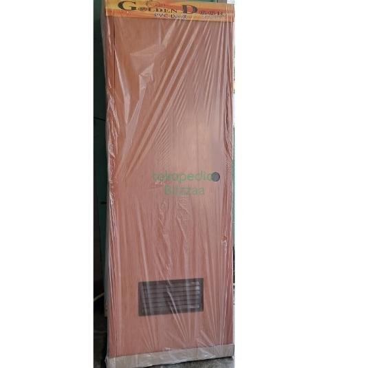 Gambar Pintu PVC Kamar Mandi + Accessories 1 Set Lengkap Pintu Kusen PVC - Cokelat dari Blizzaa SMJ undefined Tokopedia