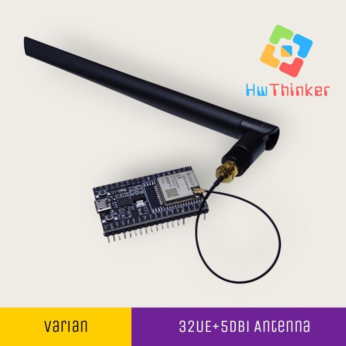 Gambar ESP32 DevKitC V4 ESP32-WROOM-32E ESP32-WROOM-32UE 38pin Board - UE+5DbiAntenna dari HwThinker undefined Tokopedia
