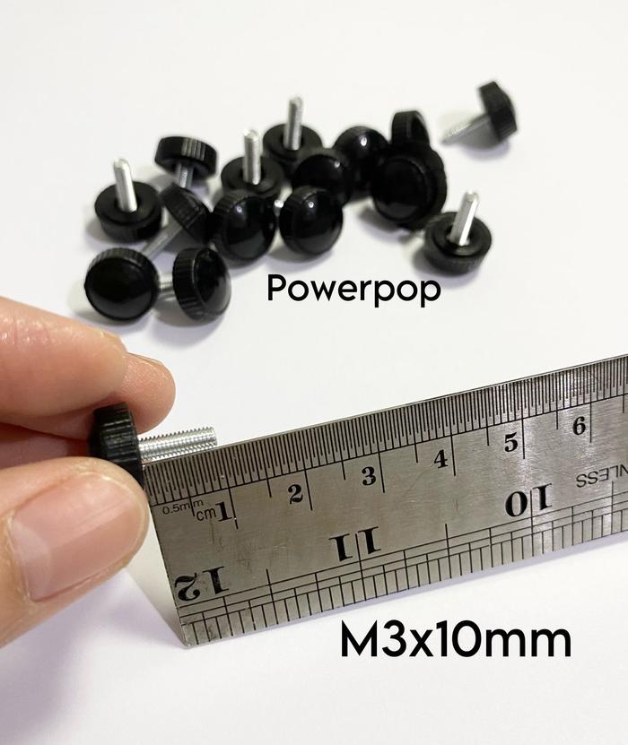Gambar Baut Knop Star M3 M4 Knob Kuping Pegangan / knop kecil / baut kuping - M3 x 10 dari Powerpop undefined Tokopedia