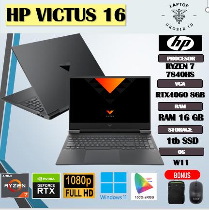 Jual HP VICTUS 16 RYZEN 7 7840HS RTX4060 8GB/ 16GB 1TB W11 100SRGB 